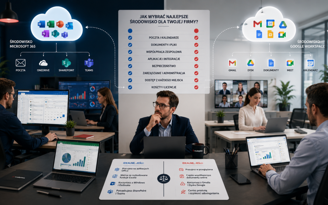 Microsoft 365 czy Google Workspace? Jak wybrać środowisko do pracy w firmie?