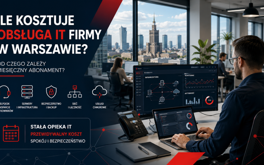Ile kosztuje obsługa IT firmy w Warszawie? Od czego zależy miesięczny abonament?